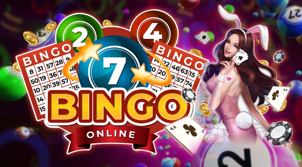 BINGO ผู้หญิง กำลังถือไพ่ ชิปคาสิโน ไพ่